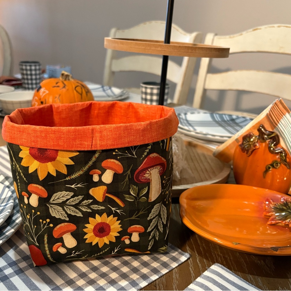 Fall Fabric Baskets / Fall Decor / Storage and Organizer Bin
